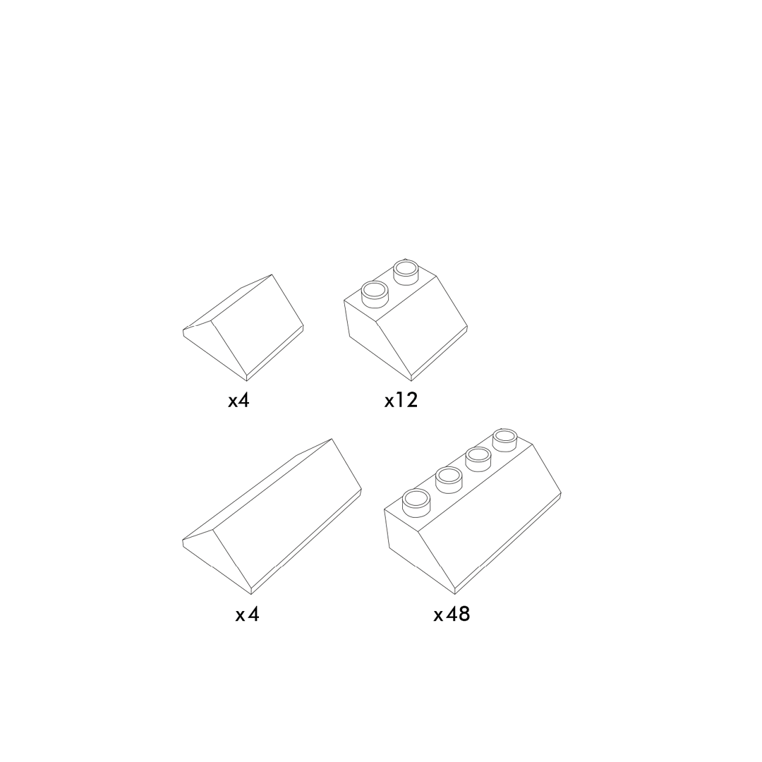 400369 - Hubelino Dachsteine Set 68-teilig