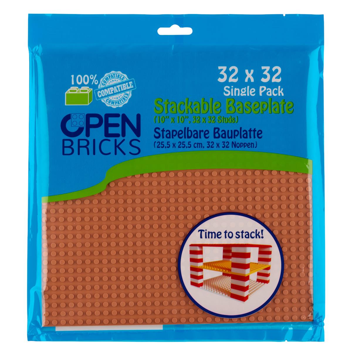 OB-P32LB1 - Plaque de base 32×32 Marron clair