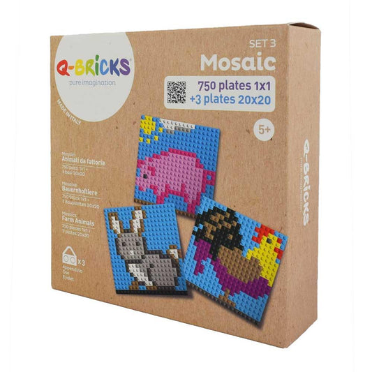 QBMSC-FRA1 - Animaux de la ferme en mosaïque