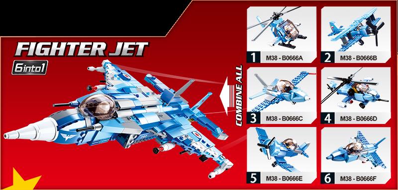 M38-B0665 - Army-6 into1 Jagdflugzeug (Geschenkbox-Edition)