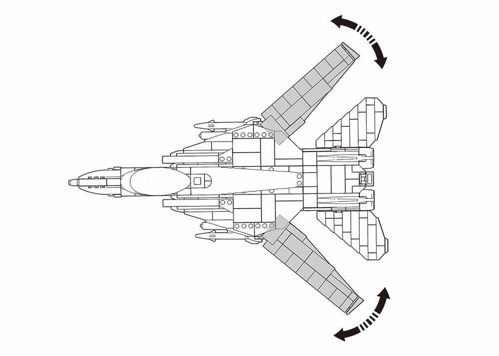 M38-B0755 - Avion de combat moderne (chasseur à ailes battantes)