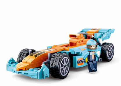 M38-B0763 - Orange-turquoise racing car
