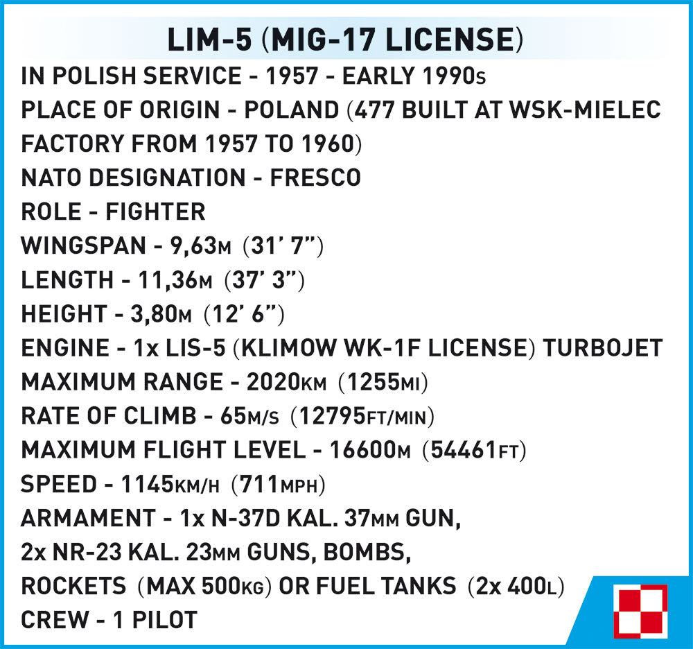 5824 - LIM-5 (MiG-17F) Armée de l'Air polonaise 1959