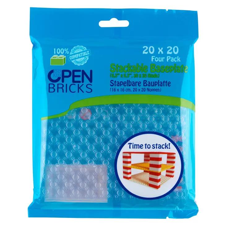 OB-P20TC4 - 4x plaque de base 20×20 Transparent Clair