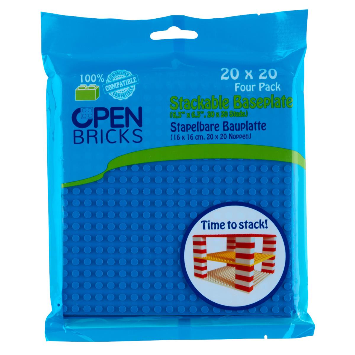 OB-P20BL4 - 4x Baseplate 20×20 Blue