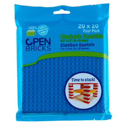 OB-P20BL4 - 4x Baseplate 20×20 Blue