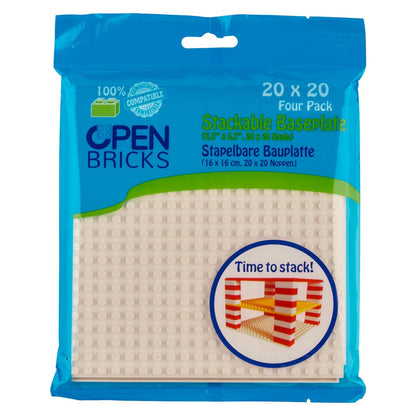 OB-P20WH4 - 4x Plaque de Base 20×20 Blanc