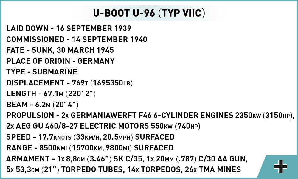 4847 - Submarine U-96 (Type VIIC)