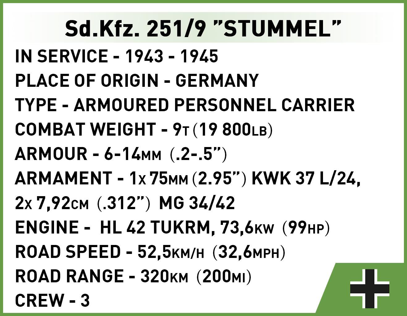 2283 - Sd.Kfz. 251/9 "Stub"