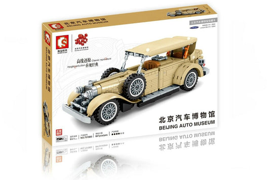 701900 - Vintage car in beige with pull back function